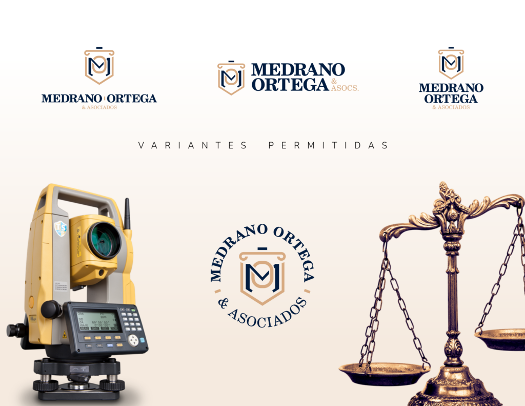 Variantes de marca gráfica Medrano Ortega.